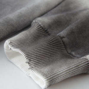 Survêtement streetwear zippé 100% coton French Terry délavé au soleil vintage avec logo personnalisé surdimensionné effet délavé à la pierre - Product Image 2