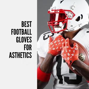 Stock de marque en gros cuir synthétique doré revêtement en silicone grande adhérence gants de football américain antidérapants pour enfants - Product Image 4