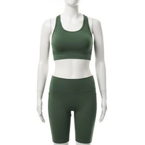 Tops de Yoga Transpirables de Spandex y Poliéster para Adultos, Tejido Elástico Suave de Secado Rápido, Ropa Deportiva para Gimnasio, Entrenamiento, Ropa Deportiva al por Mayor - Product Image 1