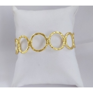 Bracelets classiques faits à la main en laiton plaqué or, style élégant avec design classique - Product Image 1