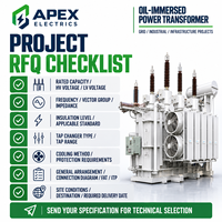 Transformateur de puissance haute tension immergé dans l'huile triphasé APEX 110 kV pour les projets industriels et d'infrastructure en réseau 50/60 Hz