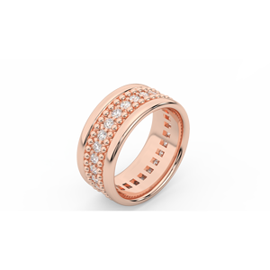 Elegantes anillos de diamantes WA2 de oro natural de 14 quilates - Product Image 1