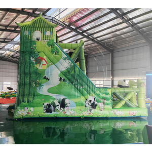 Giant Panda <b>Inflatable</b> Castle <b>Slide</b> Combo Commercial Grade Kids Outdoor Jumping Bouncer Backyard Party Amusement Toy - Product Image 1
