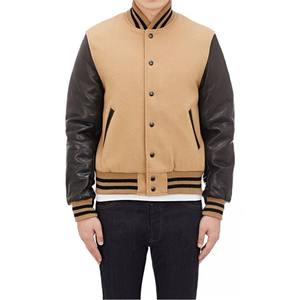 แจ็คเก็ตวาร์ซิตี้ขนสัตว์แบบกำหนดเอง สไตล์ไฮสตรีท ปักโลโก้ คอตั้ง ผ้าทอ มีฮู้ด กันลม ระบายอากาศ สำหรับผู้ชาย - Product Image 6