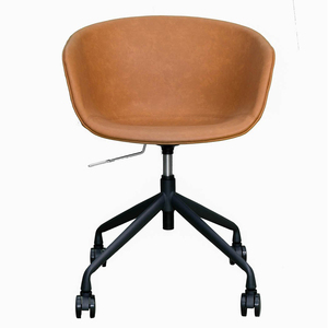 Chaise pivotante réglable moderne GAKH-53PU avec coussin en cuir pour la maison, le bureau ou les salles de conférence, en aluminium et PU durables - Product Image 5