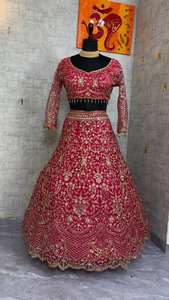 BD lance un Lehenga Choli en tissu souple de qualité supérieure, évasé sur 4 mètres, moderne, pour les occasions spéciales, réversible avec Can-Can - Product Image 3