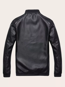 Veste en cuir décontractée de haute qualité pour hommes, logo personnalisé, designer, vierge, grande taille, vestes pour hommes - Product Image 2
