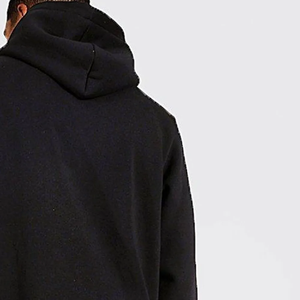 2025 Logo personnalisé deux pièces Baggy Streetwear vêtements pour hommes survêtement noir lourd Logo solide maternité à capuche pantalon ensemble - Product Image 6