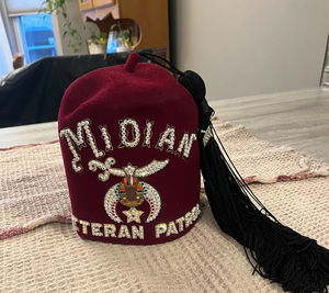 Fez maçonnique Shriners avec strass, très propre, chapeau maçonnique de haute qualité, personnalisé, meilleure vente, fez très vendu - Product Image 6