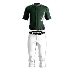 Uniforme de baseball, logo personnalisé imprimé, vente en gros, durable, respirant, maillots d'équipe, pantalons, commandes en gros, acheteurs du monde entier, 100% polyester - Product Image 2