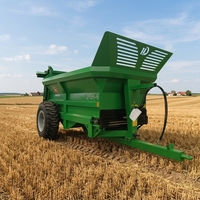 Épandeur d'engrais solide en acier inoxydable SS304 pour fumier de vache, machine à déposer l'engrais organique solide tirée par tracteur