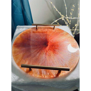 Plateau de service en résine de style luxe comestible, pièce unique avec forme et taille personnalisées à un prix très abordable - Product Image 2