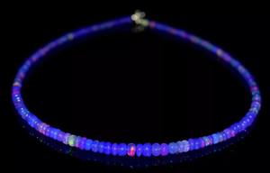 Collar de cuentas de ópalo de fuego Welo etíope natural ópalo de Color azul 16/17/18/20/22 pulgadas collares largos collar de ópalo con cuentas - Product Image 4