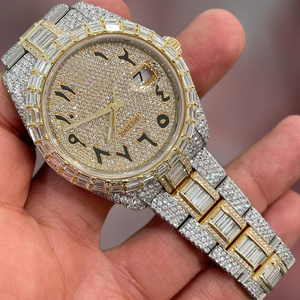 Cadran en verre carré unisexe de haute qualité Moissanite clouté glacé montre de luxe en diamant noir dernière au prix de gros New Age - Product Image 1