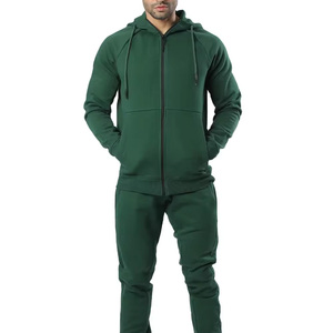 Chándales de invierno para hombre con logotipo personalizado de fábrica de Pakistán 2025, conjuntos de Jogger de lana de algodón 100% con cremallera, etiqueta privada 'Made Pakistán' - Product Image 3