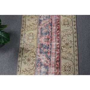 Alfombra turca Vintage, tejido plano de lana de 1,9x6,6 pies, beige, rojo, con respaldo de látex para decoración para sala de estar, patrón de retazos - Product Image 5