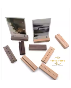 Porte-menu en bois massif naturel élégant, robuste et tendance, fait à la main, gravé, forme personnalisée, artisanat en bois - Product Image 2