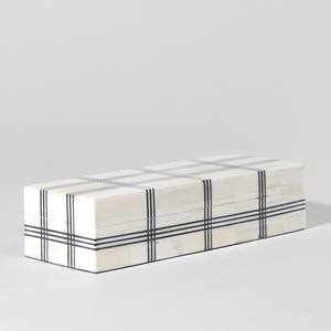 Cajas de huesos Decoración para el hogar Caja de huesos decorativa de tendencia Rayas blancas y negras Diseño de interiores basado en EE. UU. En India Por Lametierartz - Product Image 3