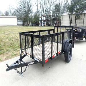 Remorque utilitaire 5x10 pieds à queue de pie, côtés grillagés de 2 pieds, essieu 3500 lb, pour équipement de jardinage et aménagement paysager, à vendre - Product Image 1
