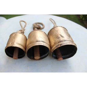 ชุดระฆังเหล็กโบราณรีไซเคิล 3 ชิ้น ขายส่งของตกแต่งสวน - Product Image 3