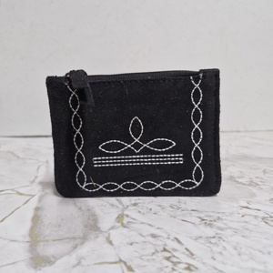 Mini bolsa de almacenamiento de cuero genuino delgada portátil, bolsa de almacenamiento de lápiz labial para auriculares extruido con resorte, bolsa para sobres de dinero, bolso de mano - Product Image 4