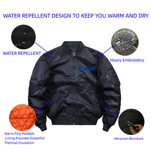 แจ็กเก็ตบอมเบอร์สำหรับผู้ชายเสื้อแจ็กเก็ตบอมเบอร์จากโรงงาน - Product Image 2