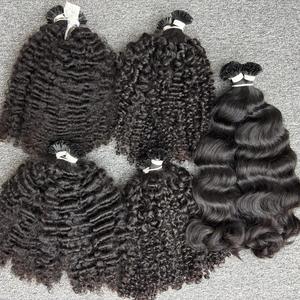 Extensions de cheveux vierges à pointe en kératine, cheveux vierges vietnamiens, extensions de cheveux en kératine naturelle, ondulées, pointe plate, cuticule alignée - Product Image 3