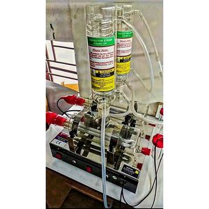 Double Distillation Apparatus in Glass for Laboratory Water Purification - Product Image 1