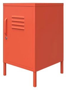 Casier décoratif en métal en laiton AK avec support de base à 4 piliers de couleur orange fini grande capacité pour les meubles d'intérieur à la maison - Product Image 4