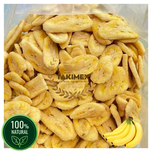 Chips secos de plátano natural vietnamita, bocadillo de fruta crujiente dulce con embalaje OEM personalizado, conservado con jarabe, ¡muy delicioso! - Product Image 1