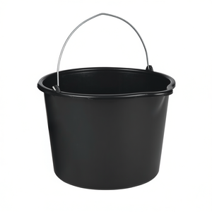 20L Black Polyethylene Construction <b>Bucket</b> with Spout - Product Image 2