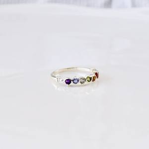 New Trendy Style 925 Sterling Silver Chakra Meditation <b>Ring</b> for Women Natural Gemstone Crystal <b>Rhodium</b> Plated - Product Image 3