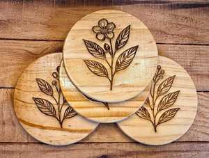 Posavasos de madera hecho a mano Base de bebida natural Posavasos de madera Premium Almohadillas DE PROTECCIÓN DE MESA rústica - Product Image 3