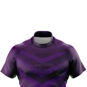 Venta caliente mejor calidad hombres Rugby Jersey transpirable secado rápido 100% poliéster logotipo personalizado entrenamiento desgaste cómodo - Product Image 6