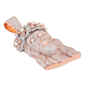 สร้อยคอจี้พระเยซูขนาดใหญ่ ชุบโรเดียม ดีไซน์ฮิปฮอปสำหรับผู้ชาย เครื่องประดับคริสเตียนเงินแท้ 925 ประดับเพชรโมอิสซาไนต์  ของขวัญ - Product Image 6