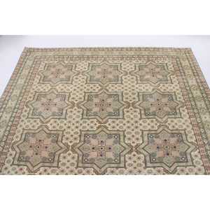 5.2x9.2 ft Vintage Rug, <b>Brown</b> Floral Turkish Rug <b>Wool</b> - Product Image 5