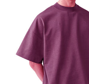 Camiseta de Hombre con Logotipo Personalizado Serigrafiado, 100% Algodón Tejido, Estilo Urbano, Hombros Caídos, Corte Holgado y Grueso - Product Image 4