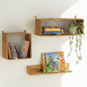 Estante rectangular decorado con jacinto de agua hecho en Vietnam material ecológico utilizado para la decoración del hogar al por mayor - Product Image 2