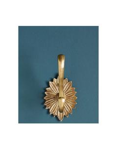 Authentic <b>antique</b> <b>brass</b> wall <b>hooks</b> with intricate ethnic design for elegant home decor and functional storage - Product Image 5