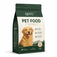 Sachet d'emballage personnalisé pour aliments pour animaux de compagnie, fond plat, pochette verticale refermable avec fermeture éclair, haute barrière, qualité alimentaire pour friandises pour chiens et chats