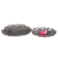 Vente chaude Durable Double Tone Salade Fruits Chocolat Noix Servir En Aluminium En Métal Plat Bol Moderne Tous Les Jours Cuisine Fête De Mariage