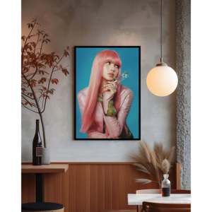 Lisa <b>Poster</b> by for Blackpink Modern Style Pink Lalisa Manobal Wall Art Made of Paper - Product Image 3