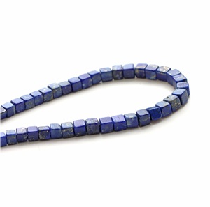Vente en gros de véritable Lapis Lazuli naturel Boîte de cube de pierres précieuses Perles de pierre bleue en vrac pour la fabrication de bijoux à bricoler soi-même - Product Image 3