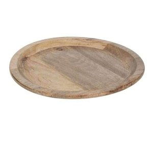Nueva bandeja redonda de madera de alta calidad para servir en el hogar y el hotel Elegante plato de madera para servir platos - Product Image 1