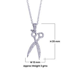 จี้เพชรโมอิสซาไนต์เกรดพรีเมียม VVS ประดับเพชรเต็มวง สไตล์ฮิปฮอป พร้อมสร้อยเงินแท้ 925 ดีไซน์รูปกรรไกร หรูหรา ทันสมัย ในราคาที่ดีที่สุด - Product Image 3