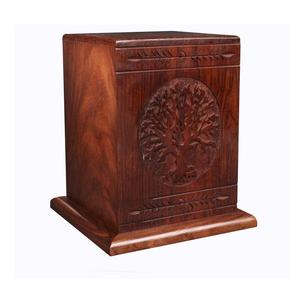 Árbol DE LA VIDA Caja de madera Urnas para cenizas Hermosa caja de madera humana tallada Urna de palisandro para regalo - Product Image 5