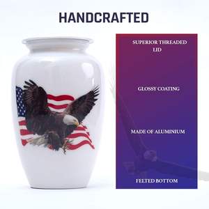 American Glory <b>Urn</b>, American Flag with Eagle Cremation <b>Urn</b> for Ashes, American Flag Soaring Eagle <b>Urn</b>, Patriotic <b>Urn</b> (<b>Large</b>) - Product Image 4