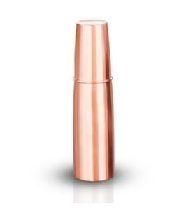 กระติกน้ำร้อนดีไซน์ลายตอก 650 มล. ทำจากทองแดง ผสมผสานความทันสมัยและแบบดั้งเดิม พร้อมแก้วสแตนเลส - Product Image 1