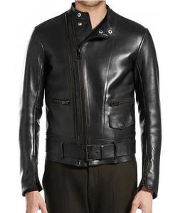 Chaqueta de Motociclista de Cuero PU Negra para Hombre, Diseño Nuevo con Cuello Alto 2026, Chaqueta de Motociclista con Cremallera Delantera y Hombros Acolchados - Product Image 4