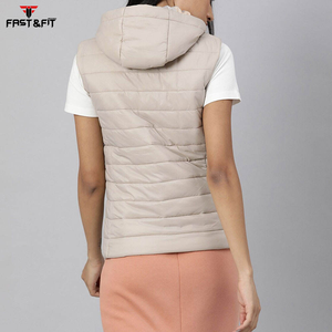 New Fashion Hot Selling Custom Design Winter Warm Down <b>Women</b> Ladies Outdoor Cotton Puffer <b>Sleeveless</b> Jacket With Custom Logo - Product Image 2